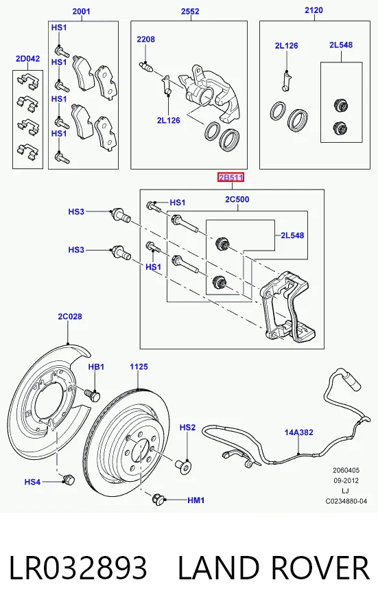 Jarzmo zacisku hamulcowego przedniego Land Rover Range Rover III SUV (L322) (2010 - 2012) cena, od 47,49 USD