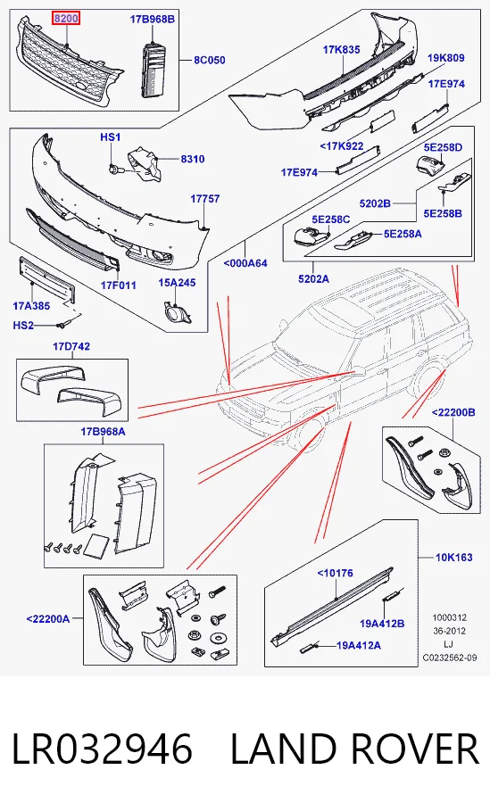 Do koszyka Atrapa chłodnicy Land Rover Range Rover III L322