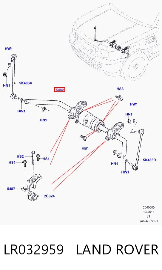 Stabilizator przedni Land Rover Range Rover 