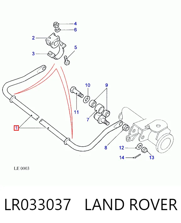 Stabilizator przedni do Land Rover Discovery LJ ,LT