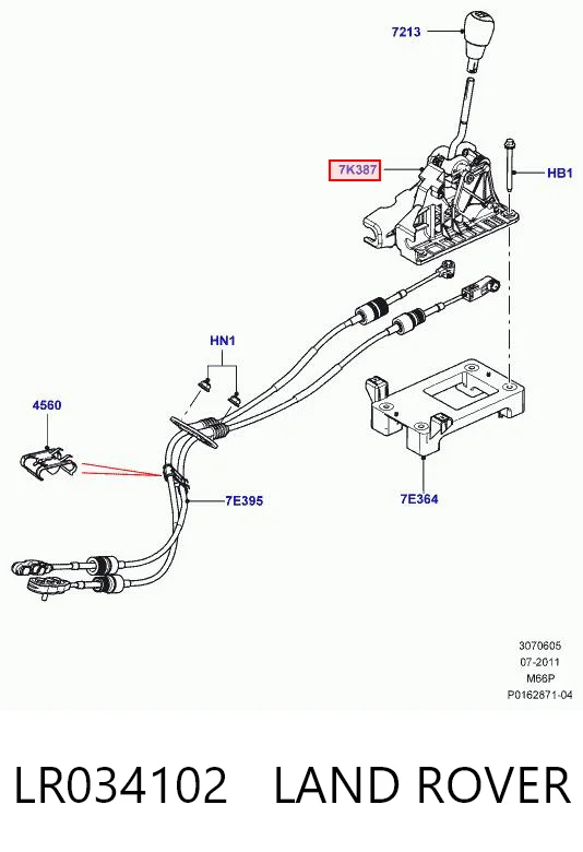 Mechanizm zmiany biegów (cięgno) Land Rover Freelander II SUV (L359) (2006 - 2014) cena, od 174,49 USD