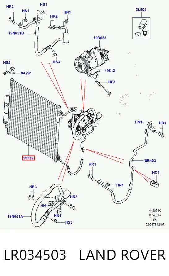 Chłodnica klimatyzacji Land Rover Range Rover IV SUV (L405) (2012 - 2021) cena, od 132,62 USD