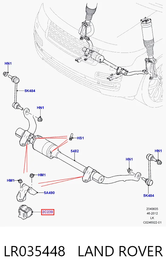 Tuleja stabilizatora przedniego Land Rover Range Rover IV
