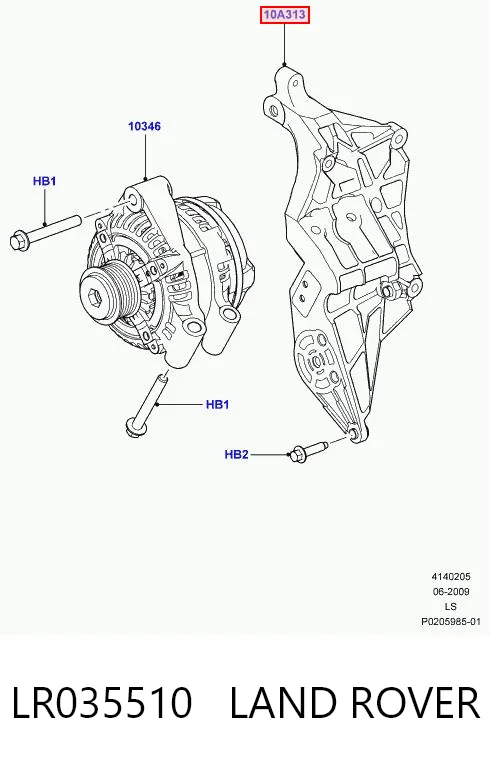 Wspornik alternatora Land Rover Range Rover SPORT I SUV (L320) (2005 - 2013) cena, od 59,87 USD