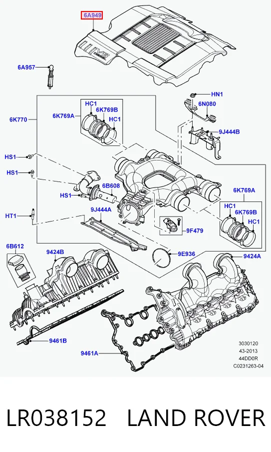 Pokrywa silnika dekoracyjna do Land Rover Range Rover III L322