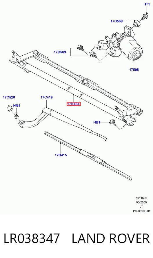 Mechanizm wycieraczek Land Rover Range Rover SPORT I SUV (L320) (2005 - 2013) cena, od 222,58 USD