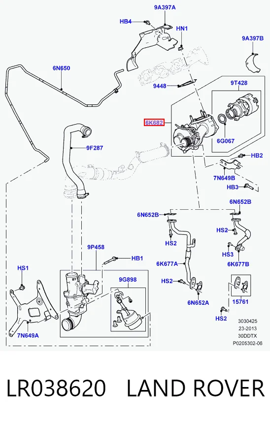LR038620 Land Rover Turbina
