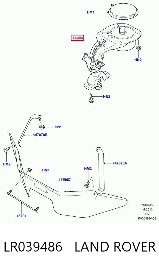 LR039486 Land Rover Wciągarka koła zapasowego