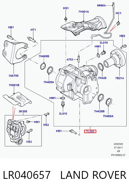 Do koszyka Skrzynia rozdzielcza Land Rover Freelander II L359