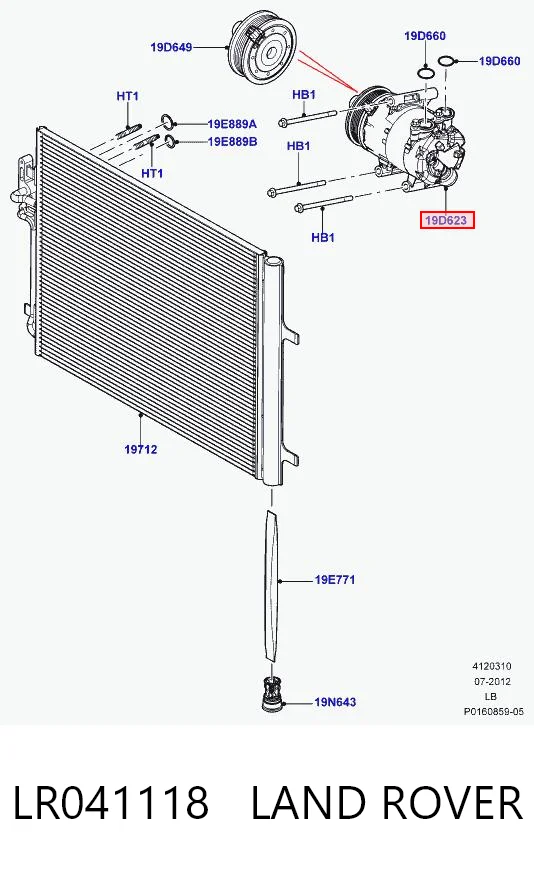 LR041118 Land Rover Sprężarka klimatyzacji