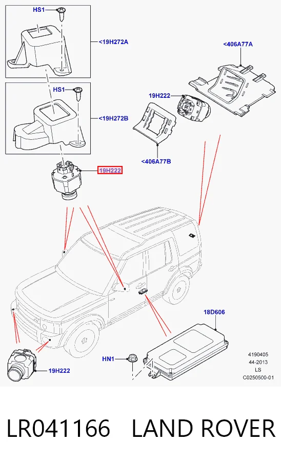 LR041166 Land Rover Kamera systemu zapewnienia widoczności