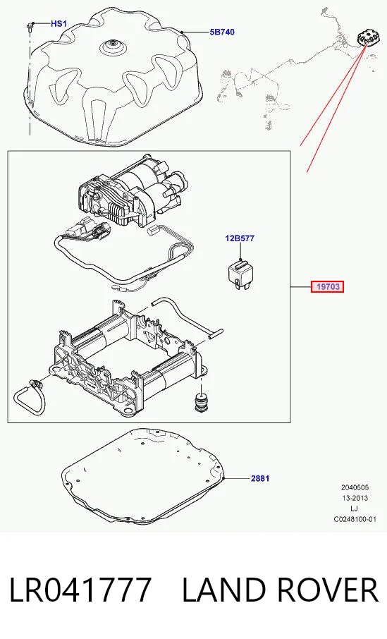 LR041777 Land Rover Kompresor zawieszenia pneumatycznego