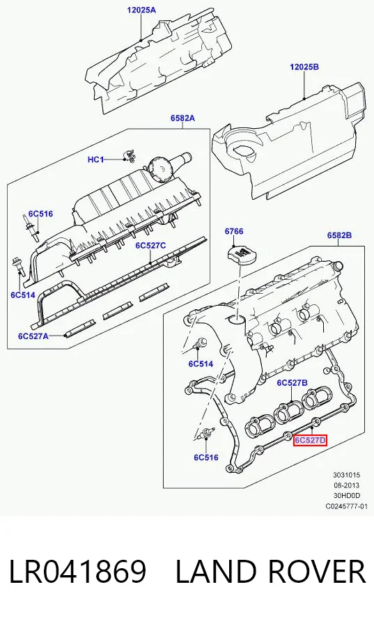 LR041869 Land Rover Uszczelka pokrywy zaworowej silnika lewa