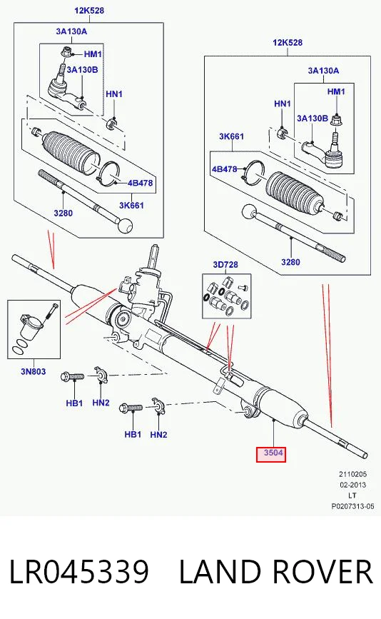  Listwa kierownicza (maglownica) Land Rover Range Rover 