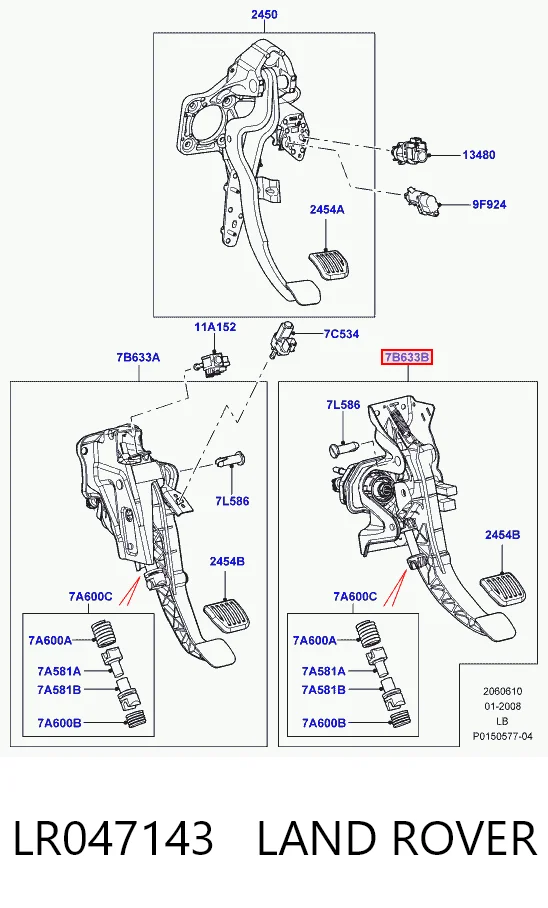 Pedał sprzęgła do Land Rover Freelander L359