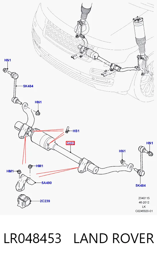 Stabilizator przedni Land Rover Range Rover IV SUV (L405) (2012 - 2021) cena, od 3502,39 USD