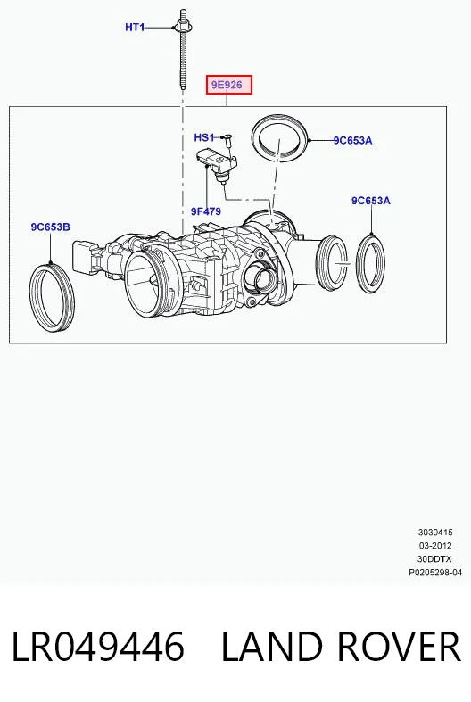  Przepustnica, komplet Land Rover Discovery 4