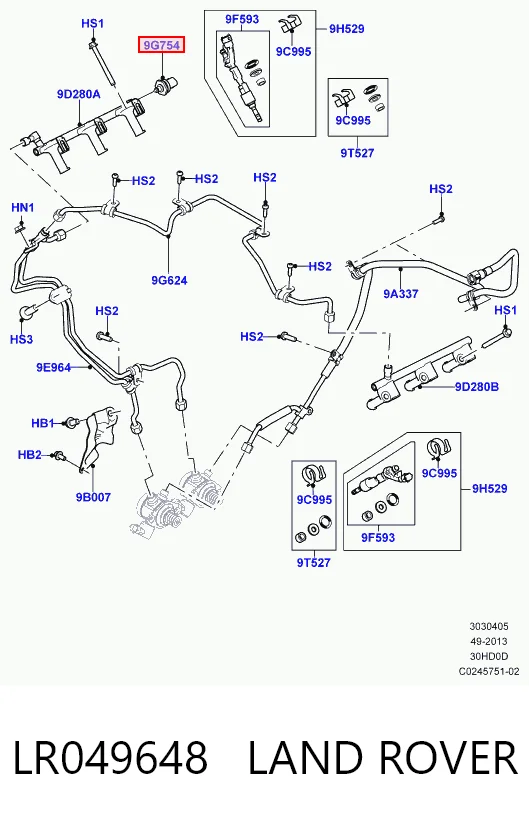 Czujnik ciśnienia paliwa do Land Rover Range Rover IV L405