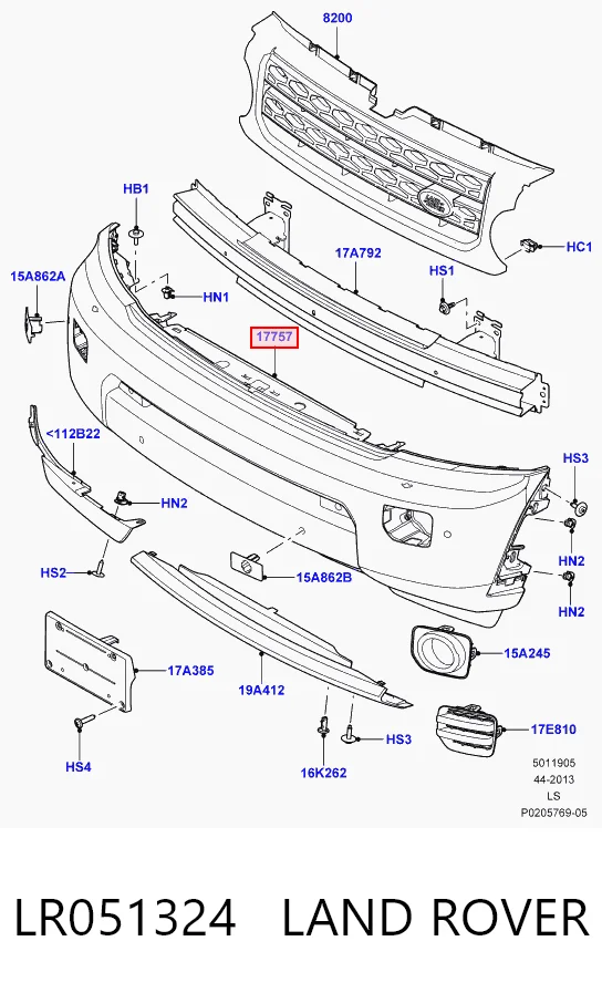 Zderzak przedni Land Rover Discovery IV SUV (L319) (2009 - 2018) cena, od 70,07 USD
