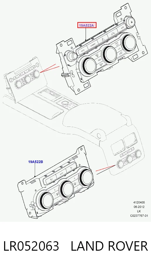 Sterownik trybów ogrzewania/klimatyzacji do Land Rover Range Rover IV L405