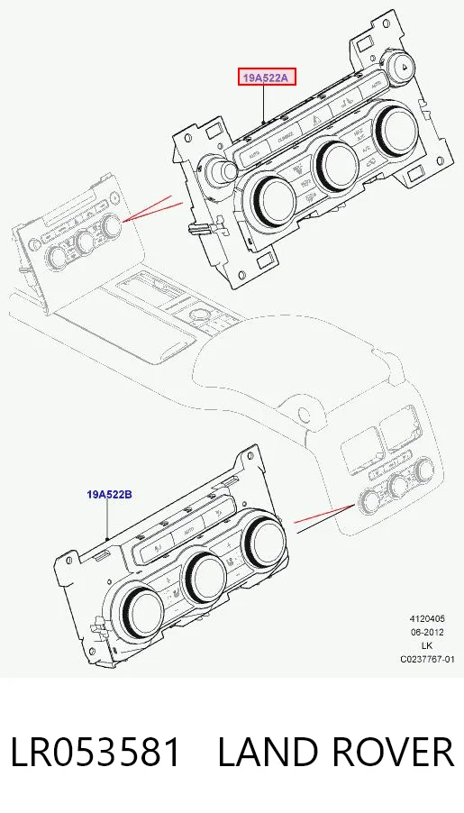 Sterownik trybów ogrzewania/klimatyzacji do Land Rover Range Rover L405