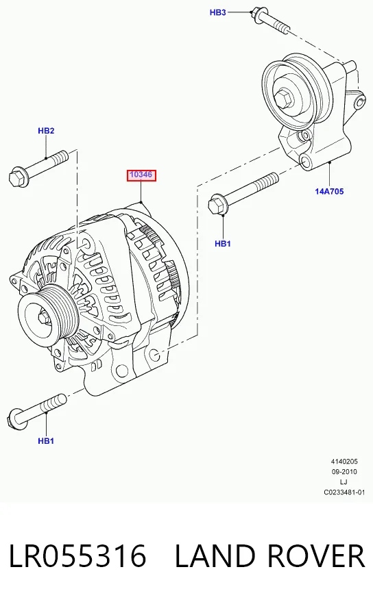 Alternator Land Rover Range Rover IV SUV (L405) (2012 - 2021) cena, od 192,69 USD