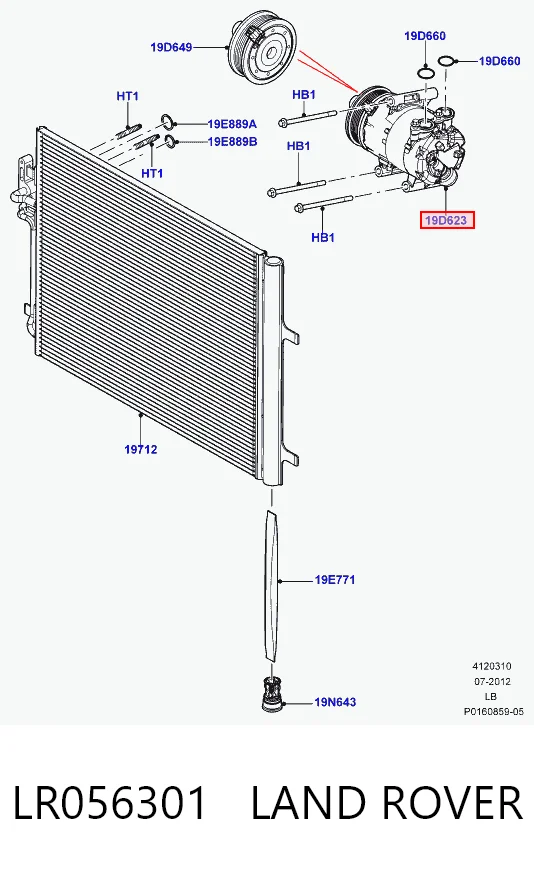 LR056301 Land Rover Sprężarka klimatyzacji
