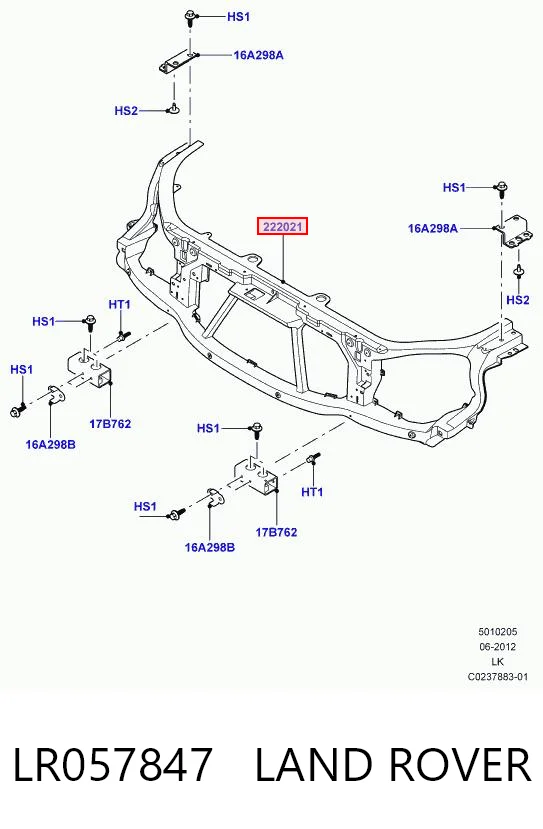 Osłona chłodnicy kompletna (panel mocowania reflektorów) do Land Rover Range Rover IV L405