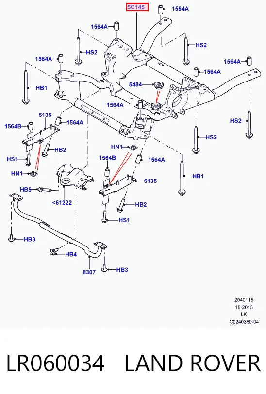 Korpus osi przedniej do Land Rover Range Rover IV L405