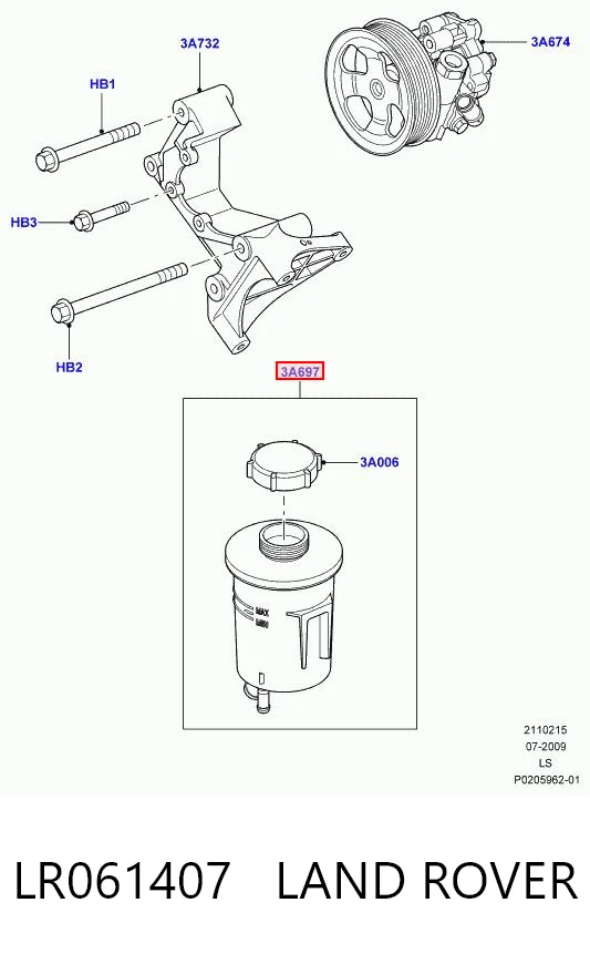 Zbiornik płynu wspomagania Land Rover Discovery III SUV (LR3) (2004 - 2009) cena, od 39,21 USD