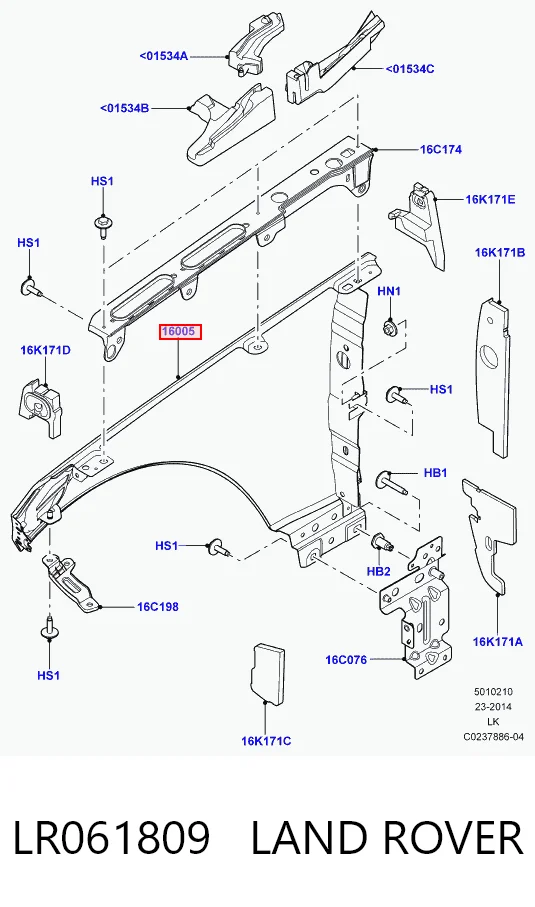 Błotnik przedni lewy do Land Rover Range Rover IV L405