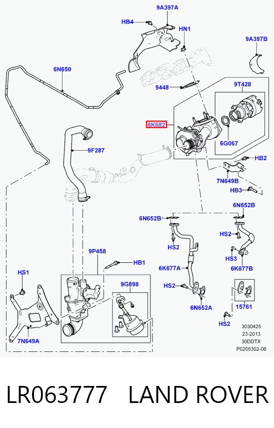 LR063777 Land Rover Turbina