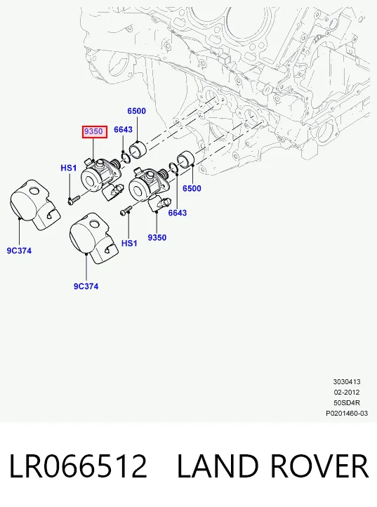 Do koszyka Pompa wtryskowa wysokiego ciśnienia Land Rover Range Rover IV L405