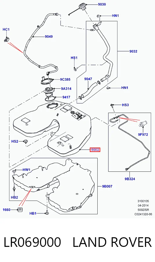 Zbiornik paliwa Land Rover Range Rover IV SUV (L405) (2012 - 2021) cena, od 2362,28 USD