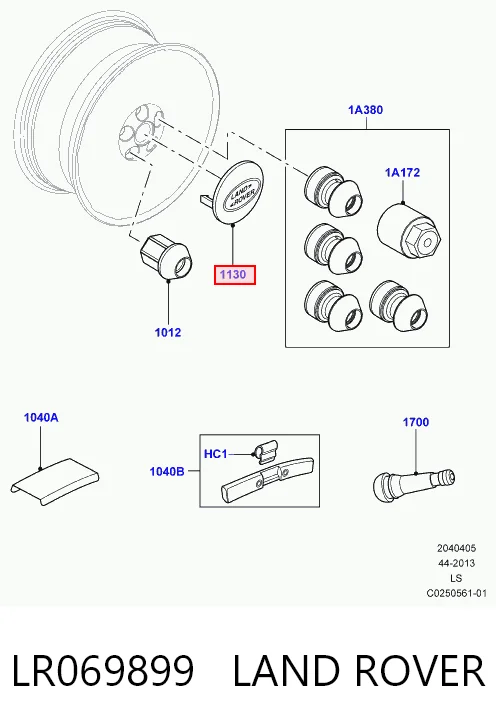 LR069899 Land Rover Kołpak do obręczy koła