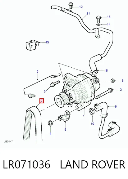 Pas napędowy mechanizmów Chrysler 04891704AA