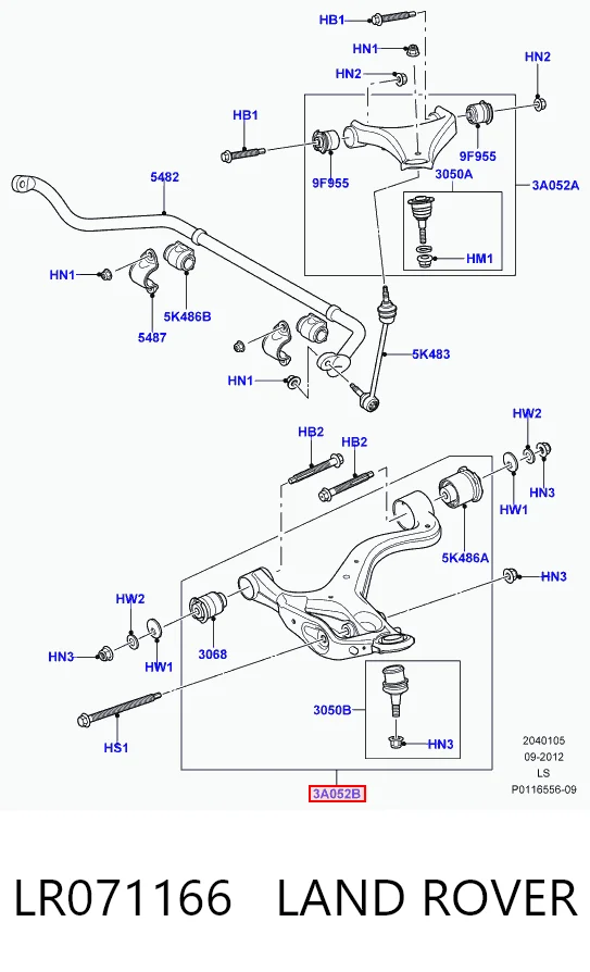 Wahacz zawieszenia przedniego dolny prawy Land Rover Discovery III SUV (LR3) (2004 - 2009) cena, od 135,73 USD