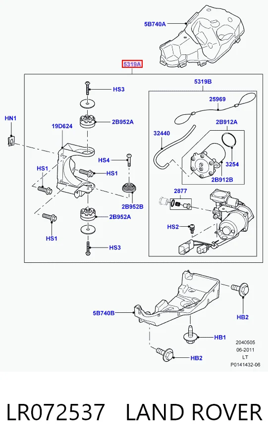 LR072537 Land Rover Kompresor zawieszenia pneumatycznego