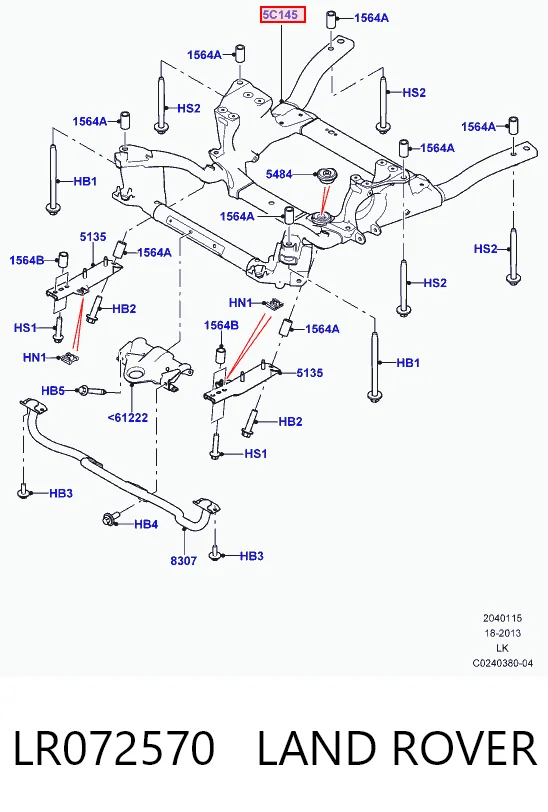 Korpus osi przedniej Land Rover Range Rover IV SUV (L405) (2012 - 2021) cena, od 680,85 USD