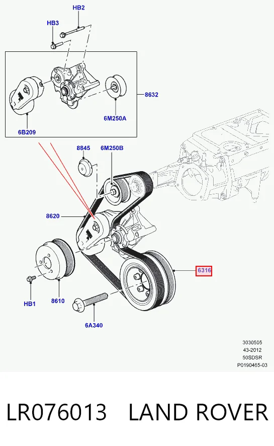Koło pasowe wału korbowego Land Rover Range Rover III SUV (L322) (2010 - 2012) cena, od 545,00 USD