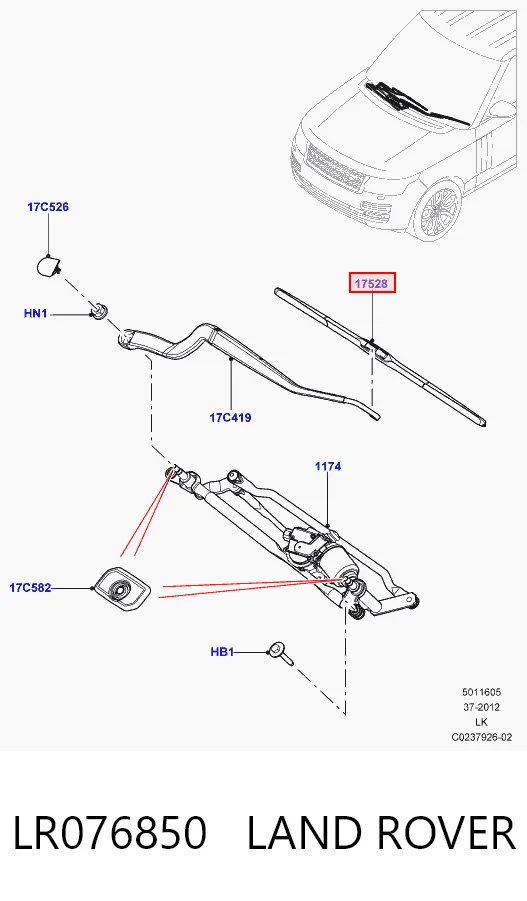 LR076850 Land Rover