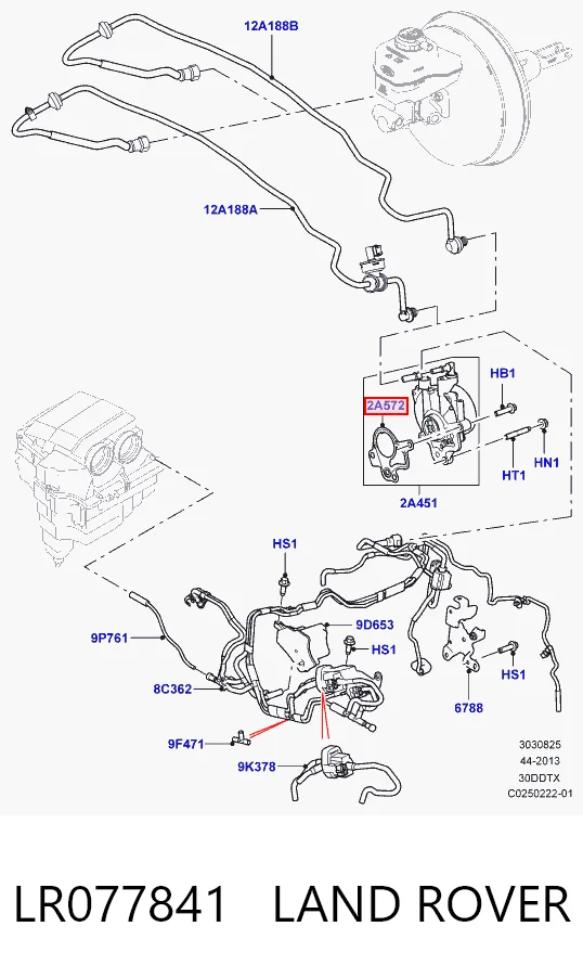 LR077841 Land Rover Uszczelka pompy próżniowej