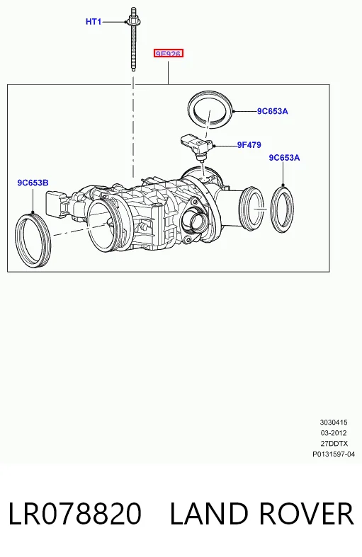 Przepustnica, komplet do Land Rover Discovery III LR3