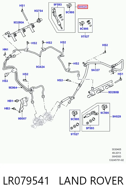 C2D55182 Jaguar Wtryskiwacz paliwa