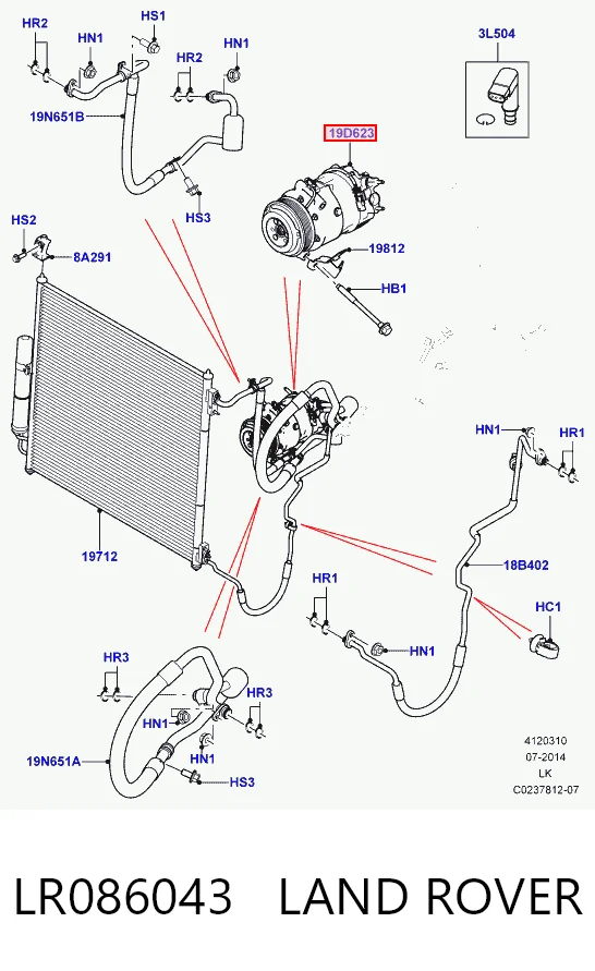 Do koszyka 1986AD1423 Bosch Sprężarka klimatyzacji