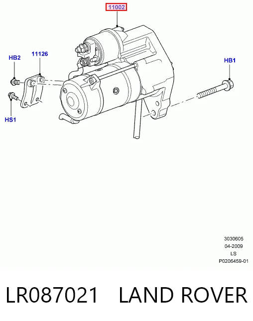 Rozrusznik Land Rover Discovery III SUV (LR3) (2004 - 2009) cena, od 176,92 USD