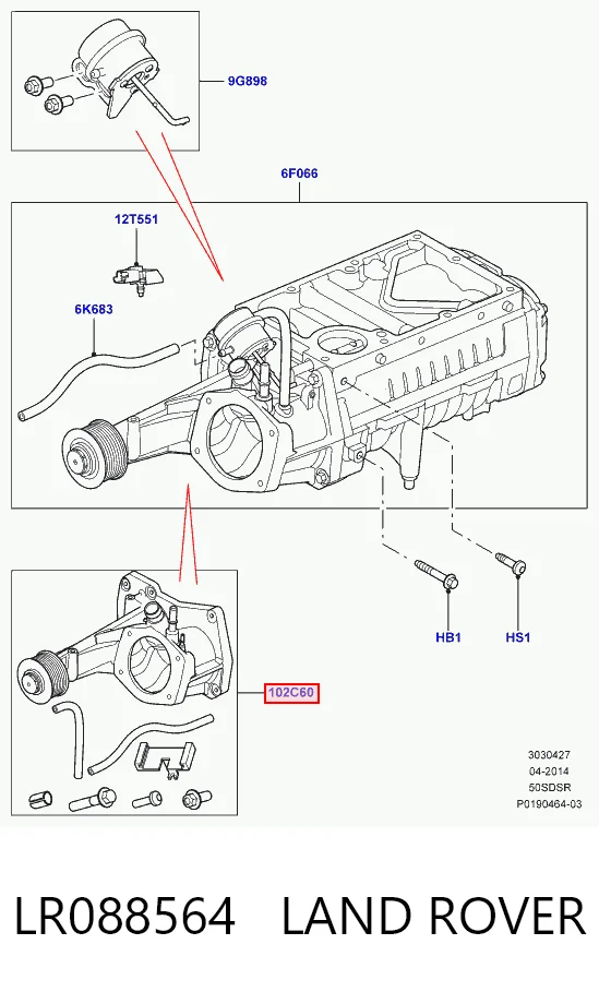 LR088564 Land Rover Głowica sprężarki (Truck)