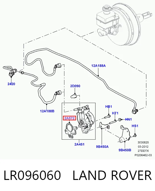 LR096060 Land Rover Uszczelka pompy próżniowej