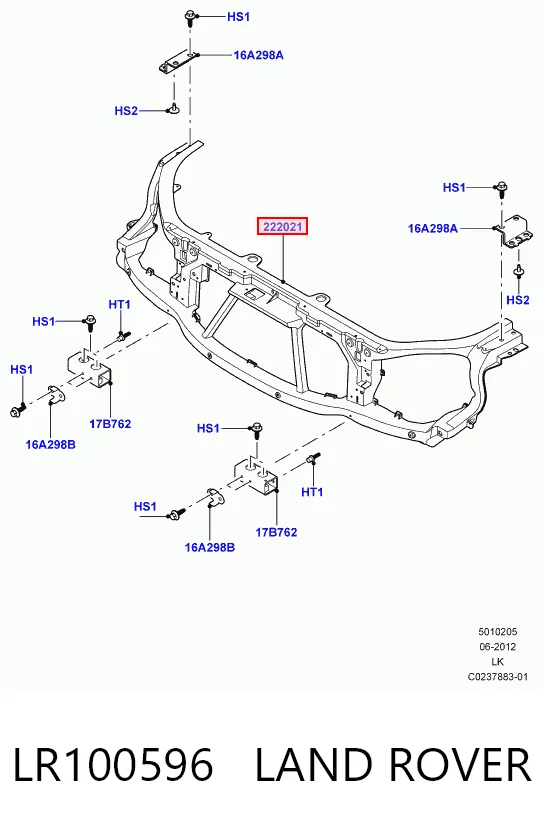 Osłona chłodnicy kompletna (panel mocowania reflektorów) do Land Rover Range Rover L405