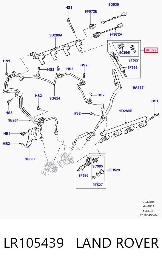 LR105439 Land Rover Wtryskiwacz paliwa